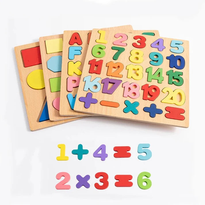 Wooden Numbers for Kids | Educational Toy Numbers 1 to 10 with Math Signs