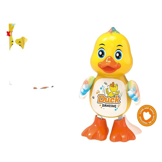 Electric Dance Lighting Duck Doll Interactive Dancing Mini Cute Duck Musical Baby Toy for Kid