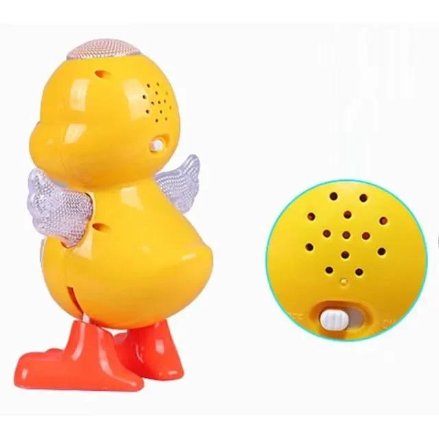 Electric Dance Lighting Duck Doll Interactive Dancing Mini Cute Duck Musical Baby Toy for Kid