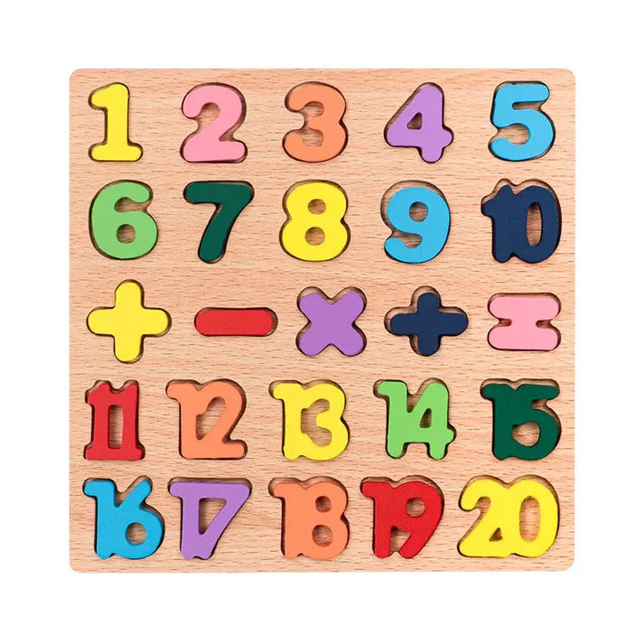 Wooden Numbers for Kids | Educational Toy Numbers 1 to 10 with Math Signs