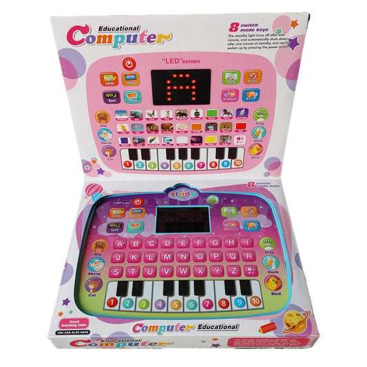 Mini Educational Laptop Toy for Kids – LED Screen Learning Computer for Early Education