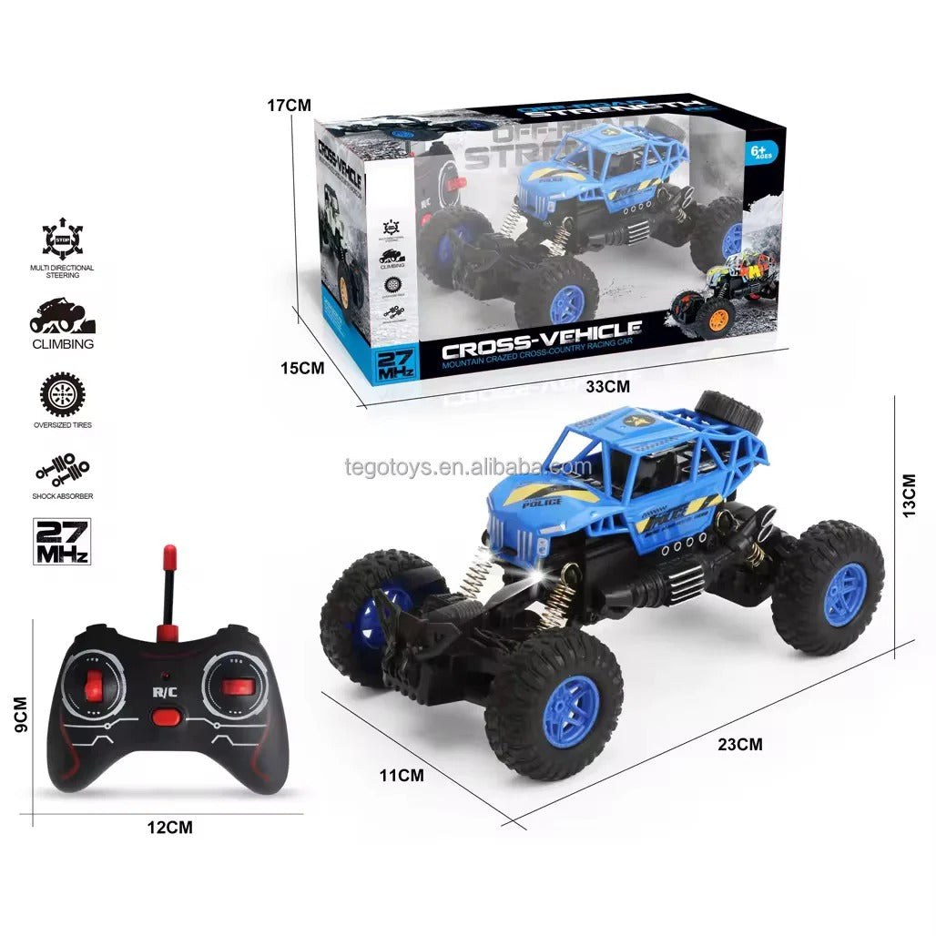 Remote Control Rock Crawler Car – Smoke Spray, Plastic